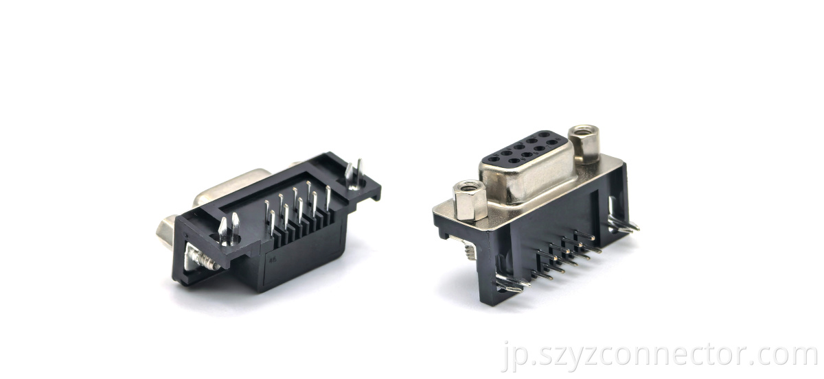 d-sub female connector right angle
